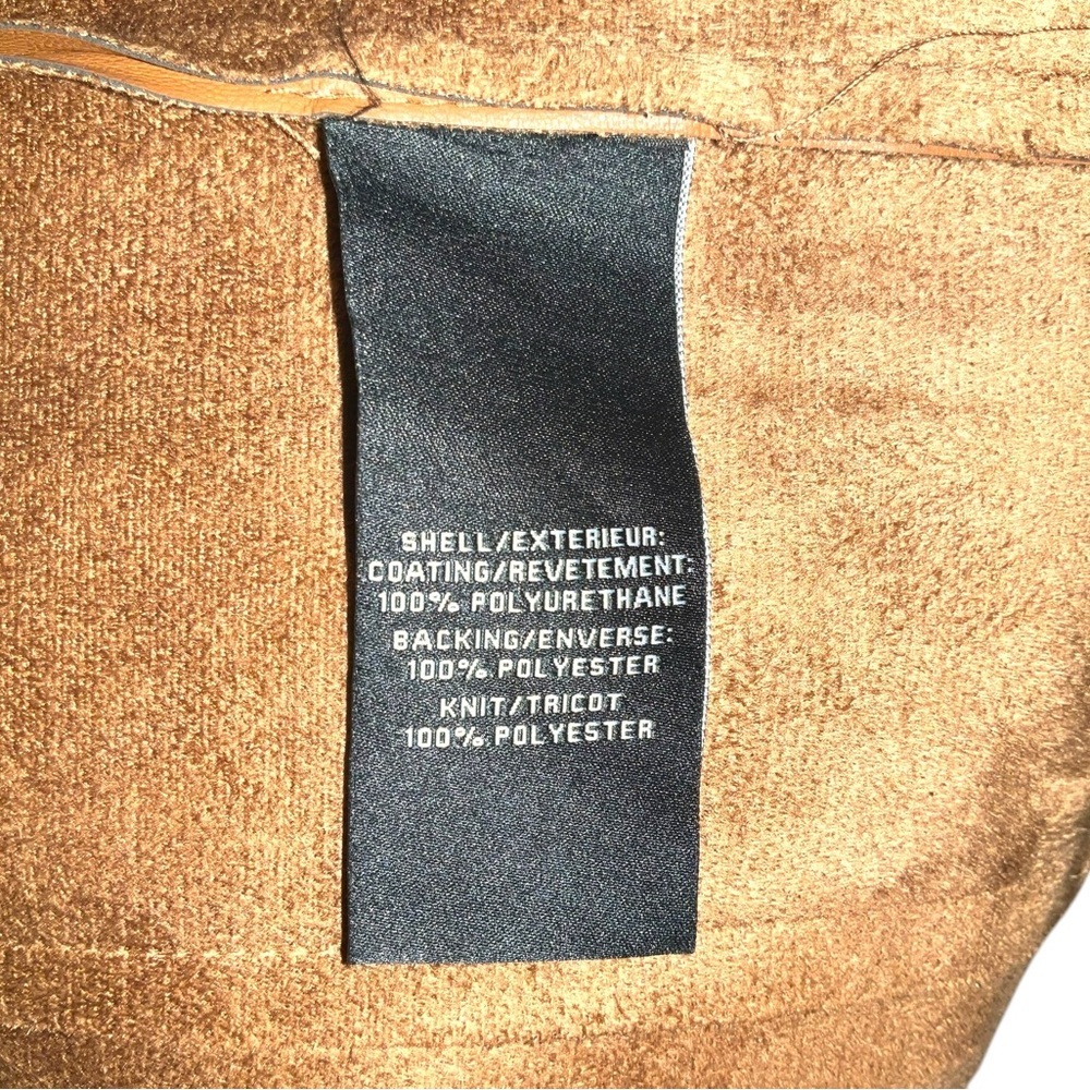 BAGATELLE Faux Suede‎ Tan Open Crop Jacket Coat SZ 2X Women Moto Western Casual - Picture 7 of 8